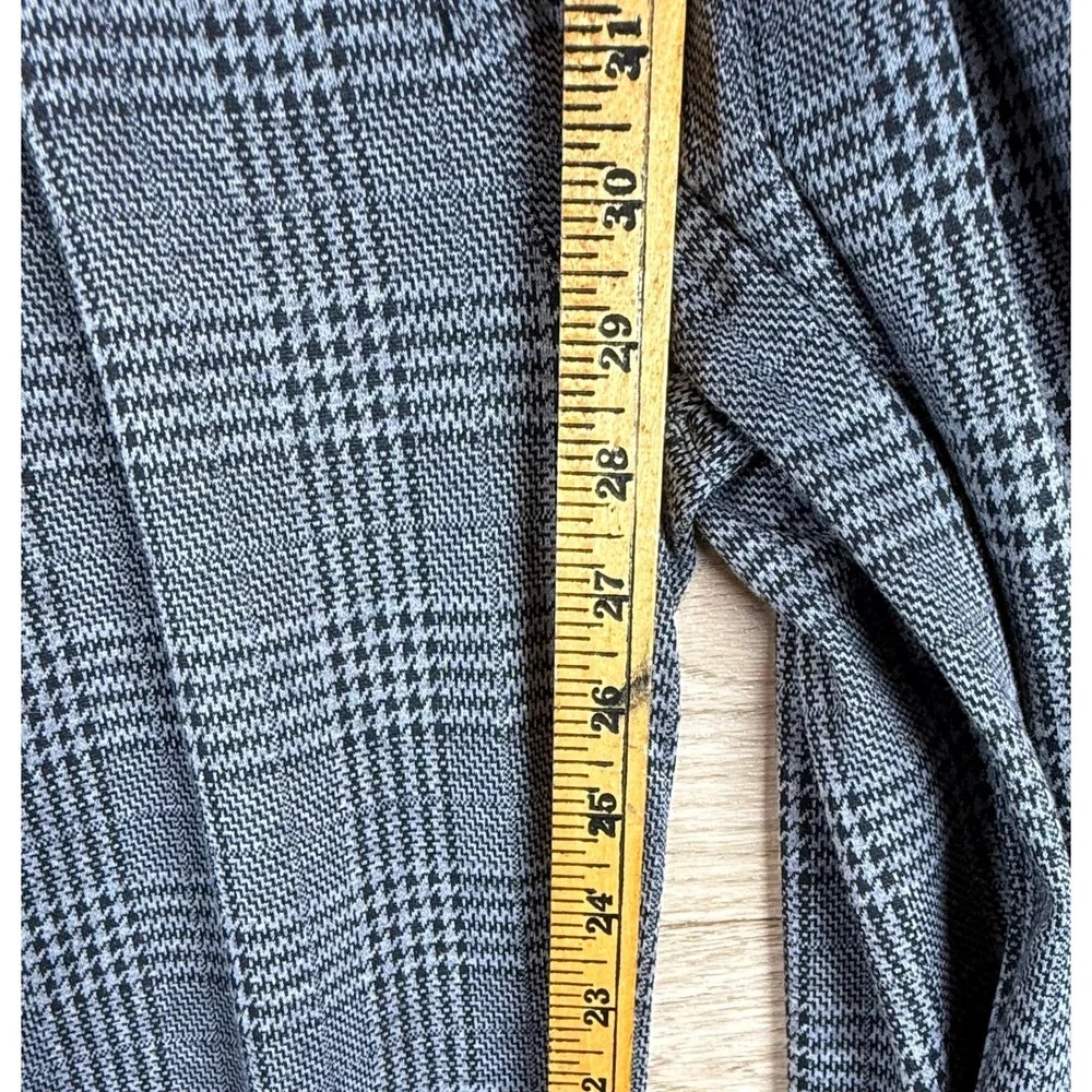 Halara Gray Plaid Wide Leg Trouser Pants High Rise Career Chic S